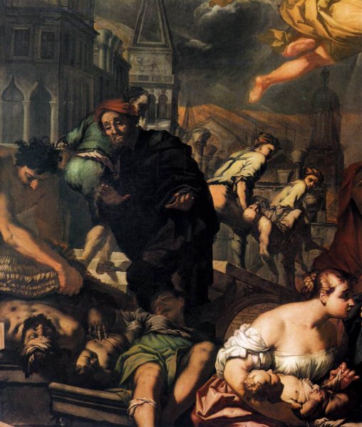 The Virgin Appears to the Plague Victims (detail) 1666