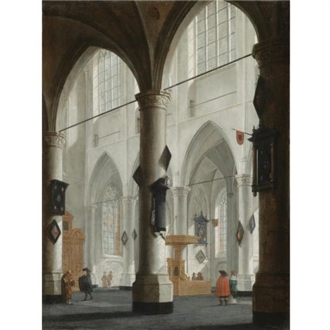 The interior of the Laurenskerk, Rotterdam 1654