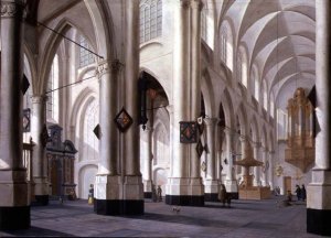 Interior of St. Laurenskerk, Rotterdam 1655