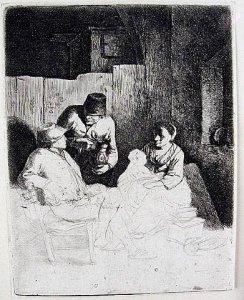 The Mother Seated in an Inn