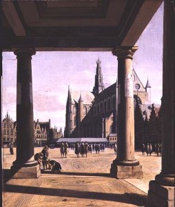 The Market Place with the Raadhuis, Haarlem