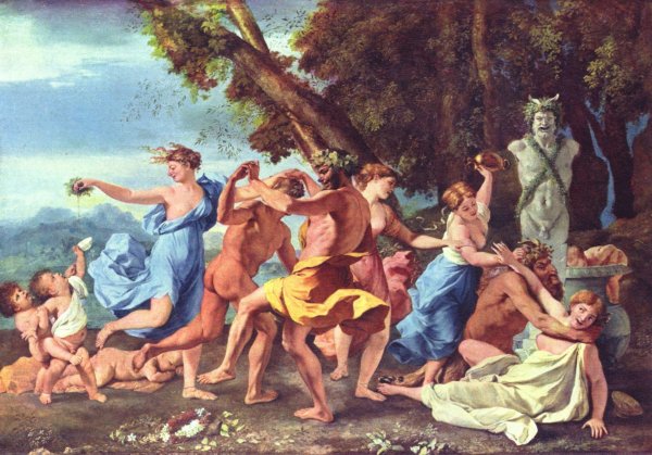 Bacchanal before a Statue of Pan 1631-33