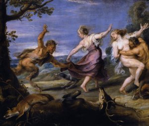 Diana and her Nymphs Surprised by the Fauns (detail-2) 1638-40