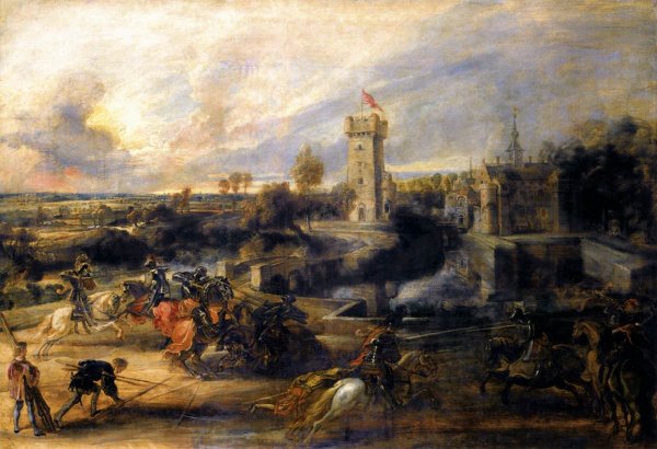 Tournament in front of Castle Steen 1635-37