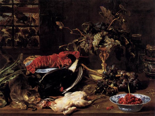 Still-life with Crab and Fruit