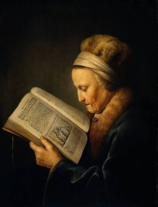 Old Woman Reading a Lectionary (or So-called Portrait of Rembrandt's Mother)