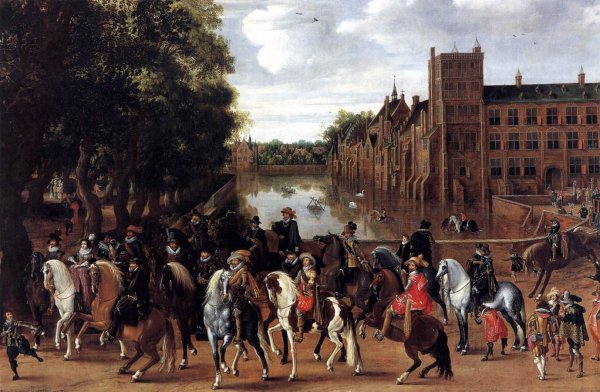 The Princes of Orange and Their Families Riding Out from the Buitenhof 1623-25