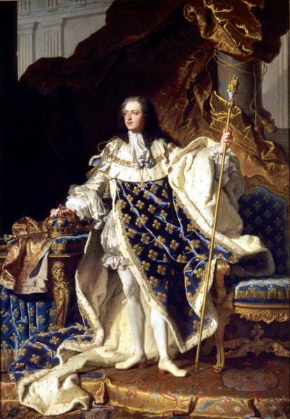 Portrait of Louis XV 1715-74 in his Coronation Robes, 1730