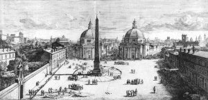 View Of The Piazza Del Popolo Rome 1678