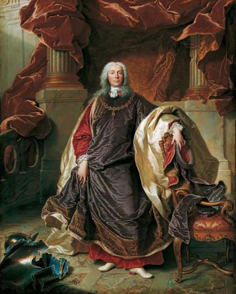 Portrait of Prince Joseph Wenzel I von Liechtenstein in the robes of the Order of the Golden Fleece (1696-1772), 1740