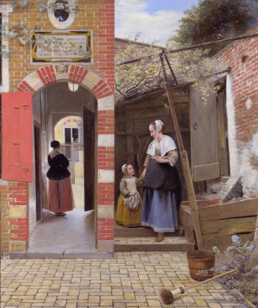 The Courtyard of a House in Delft 1658