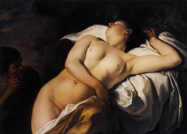 Sleeping Nymph and Shepherd 1645-50