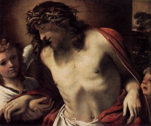 Christ Wearing the Crown of Thorns, Supported by Angels 1585-87