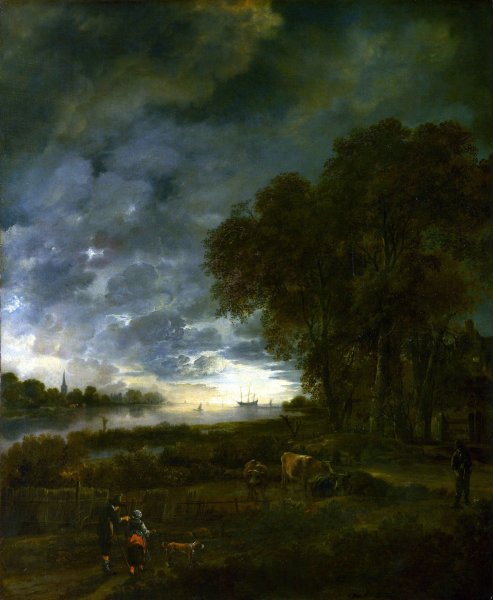 A Landscape with a River at Evening 1650