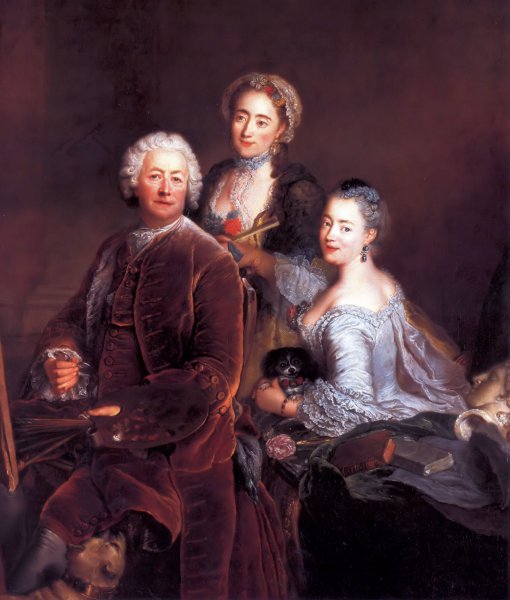 Self-portrait with Daughters 1754