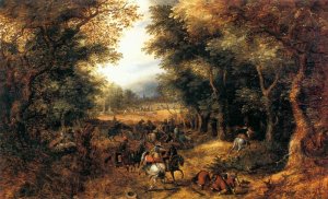 Forest Scene with Robbery