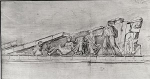 Study of the frieze from a pediment of the Parthenon