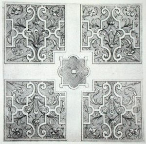 Parterre designs from 'The Gardens of Wilton', published c.1645