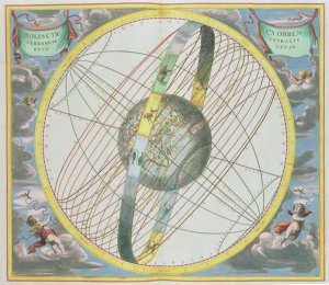 Map Charting the Orbit of the Moon around the Earth, from 'A Celestial Atlas, or The Harmony of the Universe'