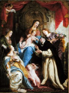 The Virgin Offering the Rosary to St. Dominic, 1641