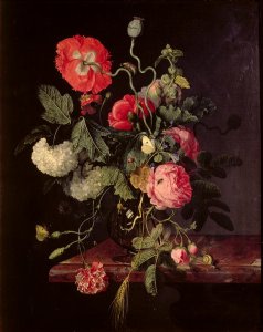 Flowers in a Glass Vase, 1667