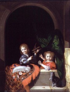 Two Children with a Mousetrap, 1692