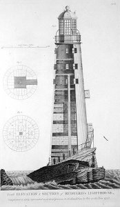 Edystone Lighthouse engraved by John Record (fl.1768-80), 1784