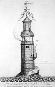 Edystone Lighthouse engraved by Henry Roberts (fl.1761), 1761