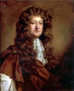 Portrait of a gentleman in brown cloak and white jabot