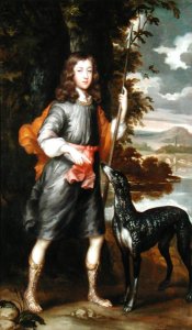 A Boy with a Spear and a Hound, c.1685