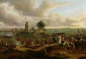 A Battle Scene: possibly James Scott, Duke of Monmouth at the Siege of Maastricht in 1673