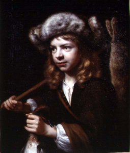 Young Sportsman with Rabbit and Fowl