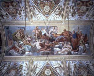 The Gods on Olympus, ceiling painting