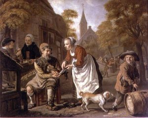 A Village Scene with a Cobbler, c.1650