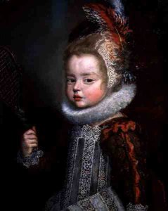 A Portrait of a Child Holding a Racket