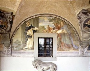 St. Dominic with Three Saints, lunette from the fresco cycle of the Life of St. Dominic, in the cloister of St. Dominic, c.1698