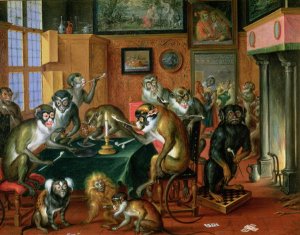 The Smoking Room with Monkeys