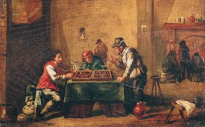 Men Playing Backgammon in a Tavern