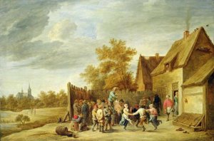 Peasants Dancing Outside an Inn