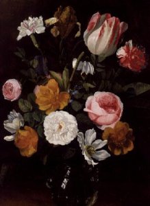 Still Life of Flowers in a Glass Vase