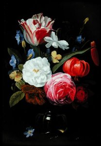 Still Life with Flowers in a Glass Vase 3