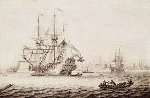 A Frigate at Anchor