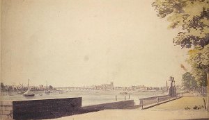 View from Somerset House Garden, looking towards Westminster Bridge, 1756