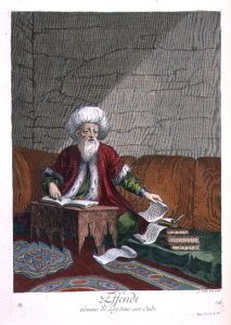 An Effendi, man of law in his study, 18th century