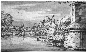 Rotterdam Gate in Delft from Afar 1695