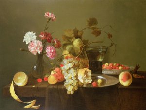 Still Life of Fruit and Flowers