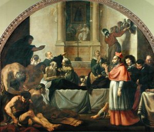 St. Charles Borromeo 1538-84 Visiting the Plague Victims in Milan in 1576