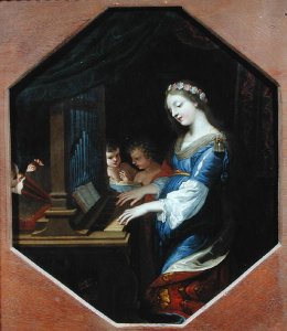 St. Cecilia Playing the Organ