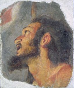 The Head of St. John the Baptist, fragment from a fresco