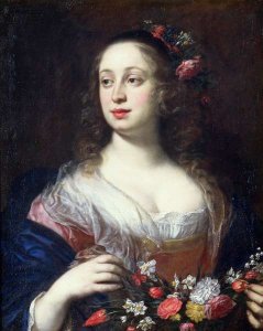 Portrait of Vittoria della Rovere dressed as Flora, c.1639